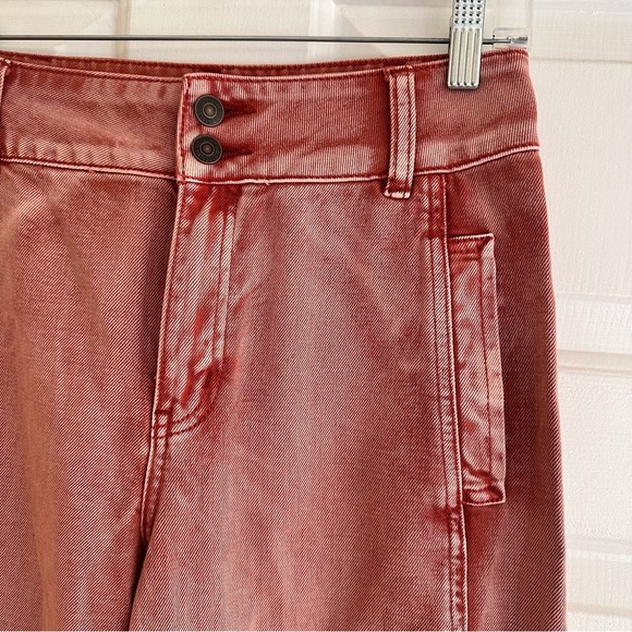 Free People Monroe High Waist Crop Barrel Jeans Size 26 Boho Fisherman - Picture 5 of 9